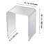 Table d'appoint en acrylique, idéale pour le salon ou le bureau, table d'appoint en Lucite en forme de C, table d'appoint transparente en acrylique pour boissons, nourriture, chambre ou bureau