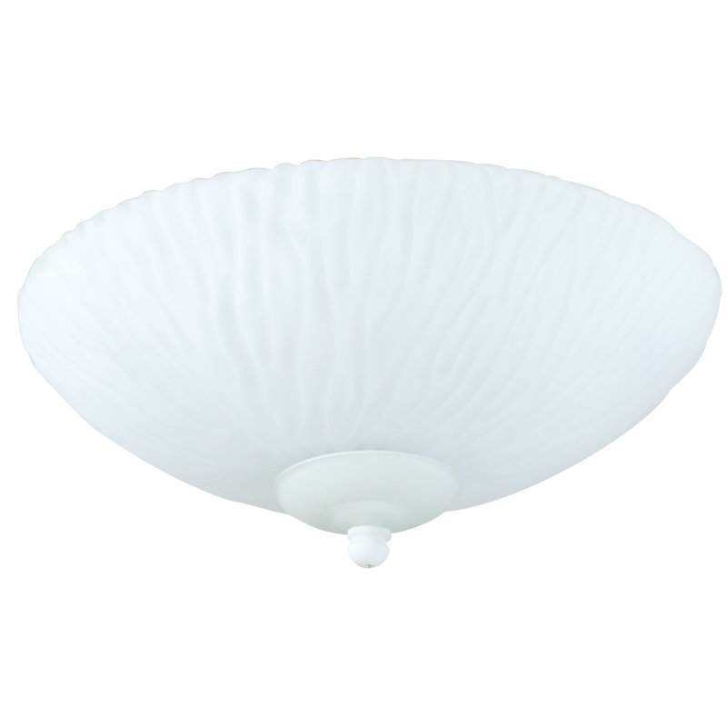 Ensemble d'éclairage pour ventilateur de plafond 2 lumières Elegance, Opale mat