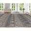 Tapis gris et brun noué à la main de haute qualité