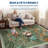 Botanical Floral Washable Rug for Living Room Non Slip Indoor Soft Low Pile Non-Shedding Carpet for Bedroom Nursery Playroom-1258655093-1258654989