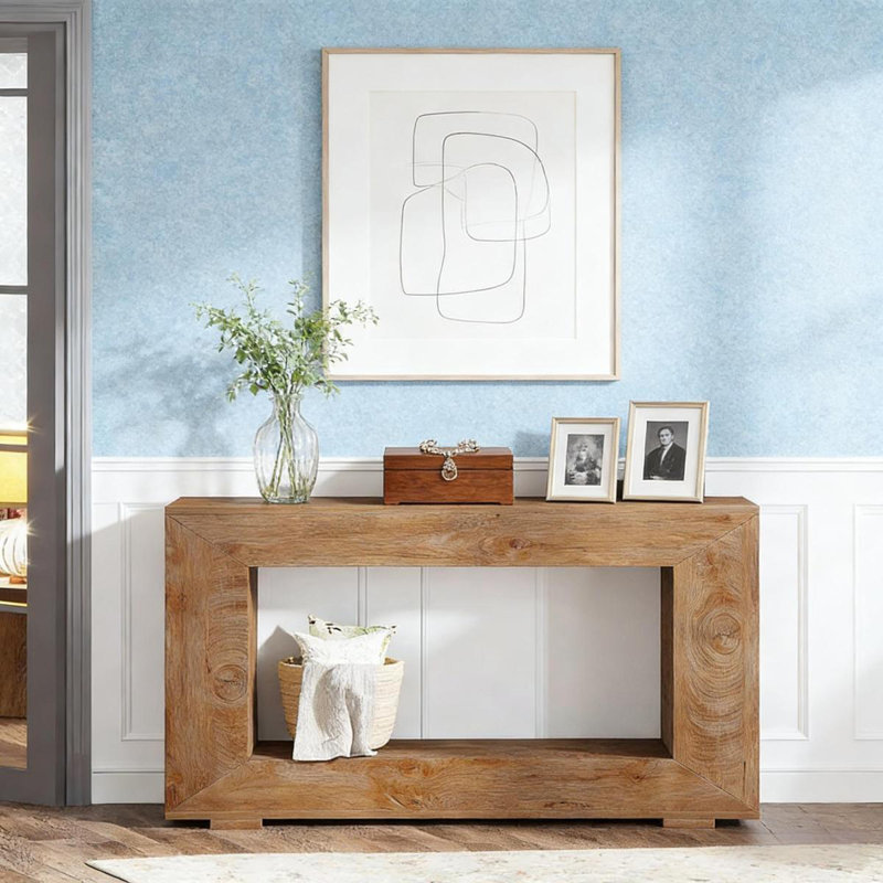 Canapé d'entrée moderne, console en bois, Bois