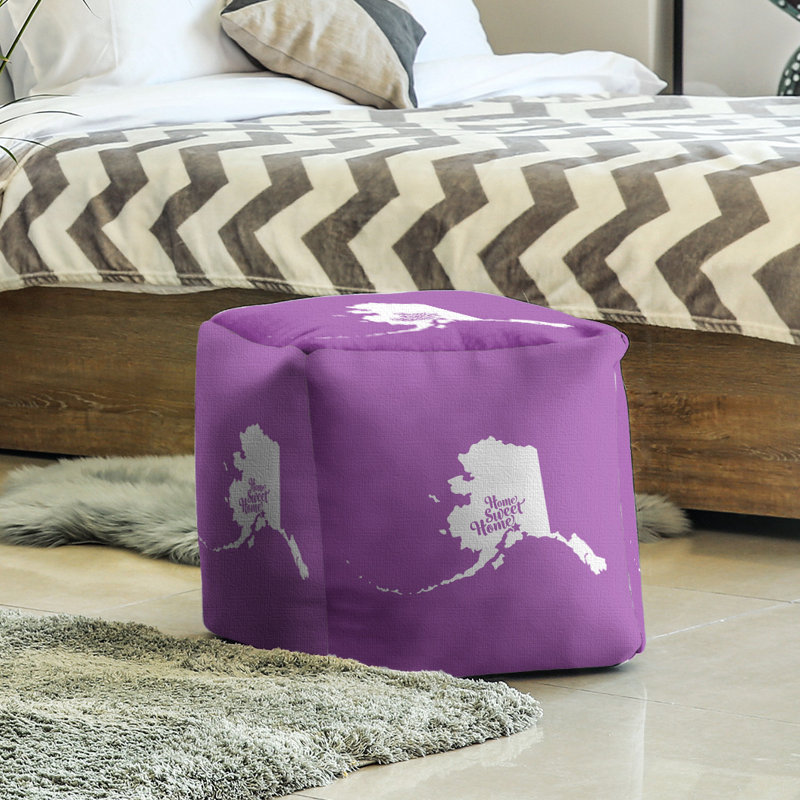 Repose-pieds cubique à ancrage doux home, Violet