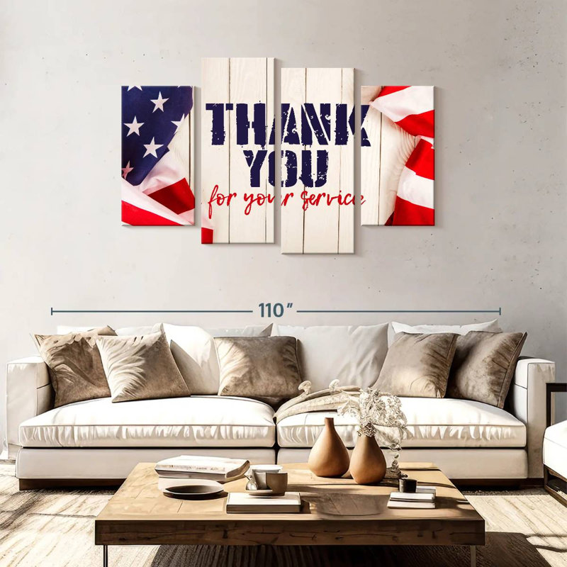 Lelend Thank You Servicemen, H 48 po x l 75 po