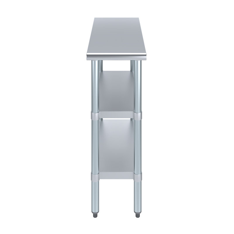 12" x 30" Stainless Steel Work Table with Galvanized Shelves