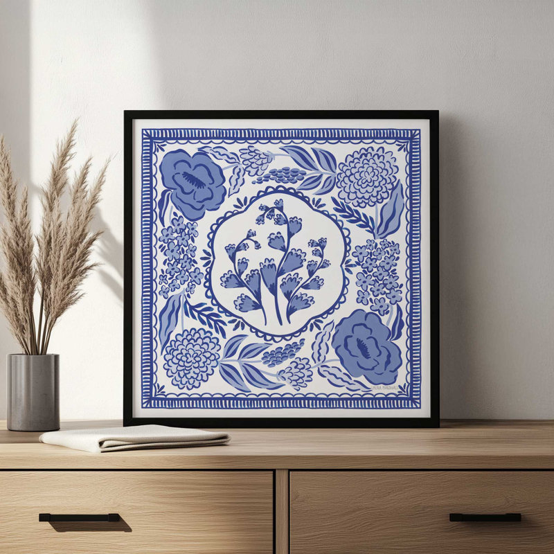 «Bleu Reverie VIII» par Laura Marshall, reproduction d'art, H 12 po x l 12 po, Blanc