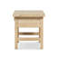 Table d'appoint Sachin 22" en bois d'orme avec tiroir, brun naturel clair, orme recyclé brun naturel clair