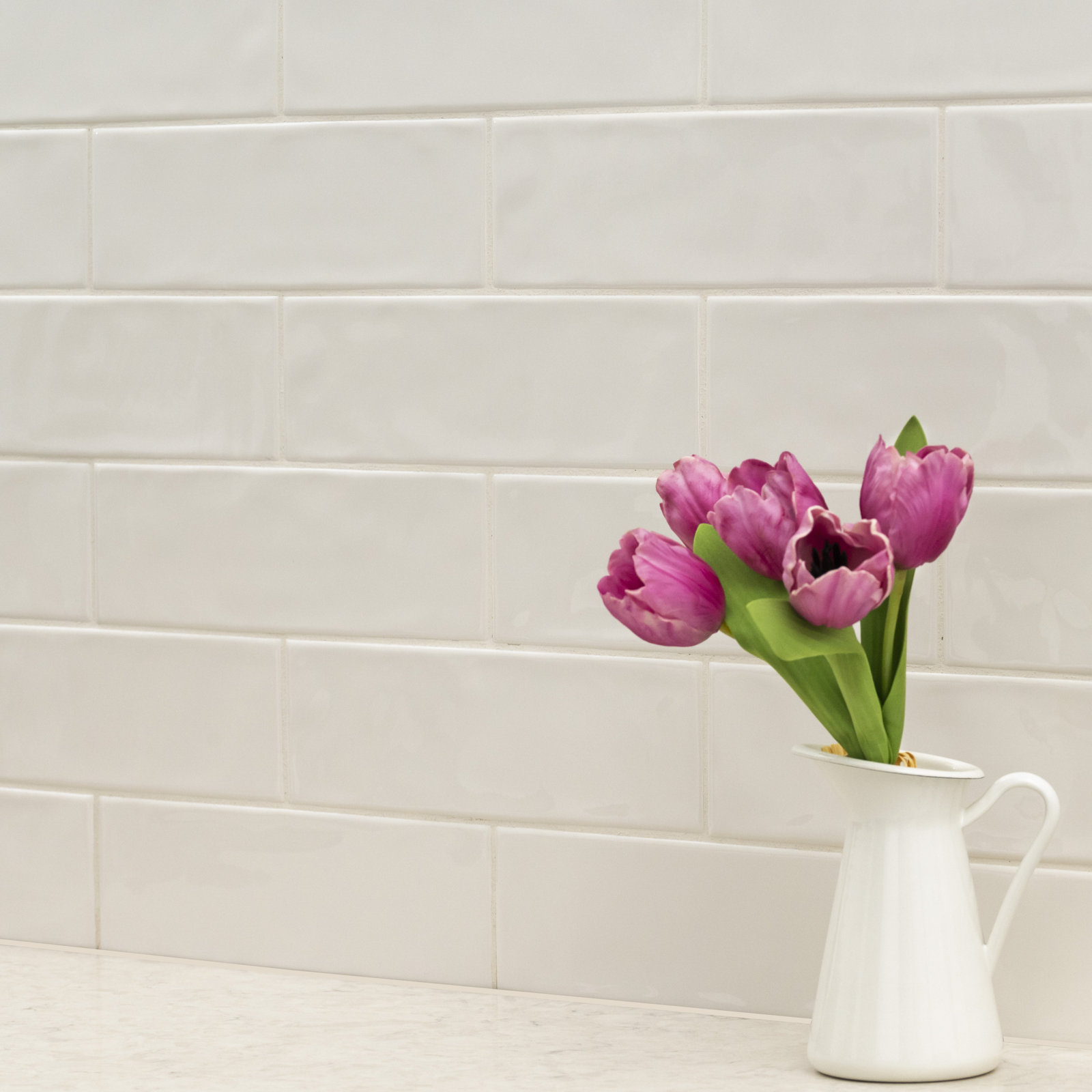 Metrola 4 in. x 12 in. Glossy Ceramic Subway Wall Tile, Meringue