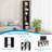 Tall Narrow 6-Shelf MDF Bookcases, Slim Vertical Storage Unit, Corner Bookcase for Small Spaces, Bedroom & Home Office-640909959