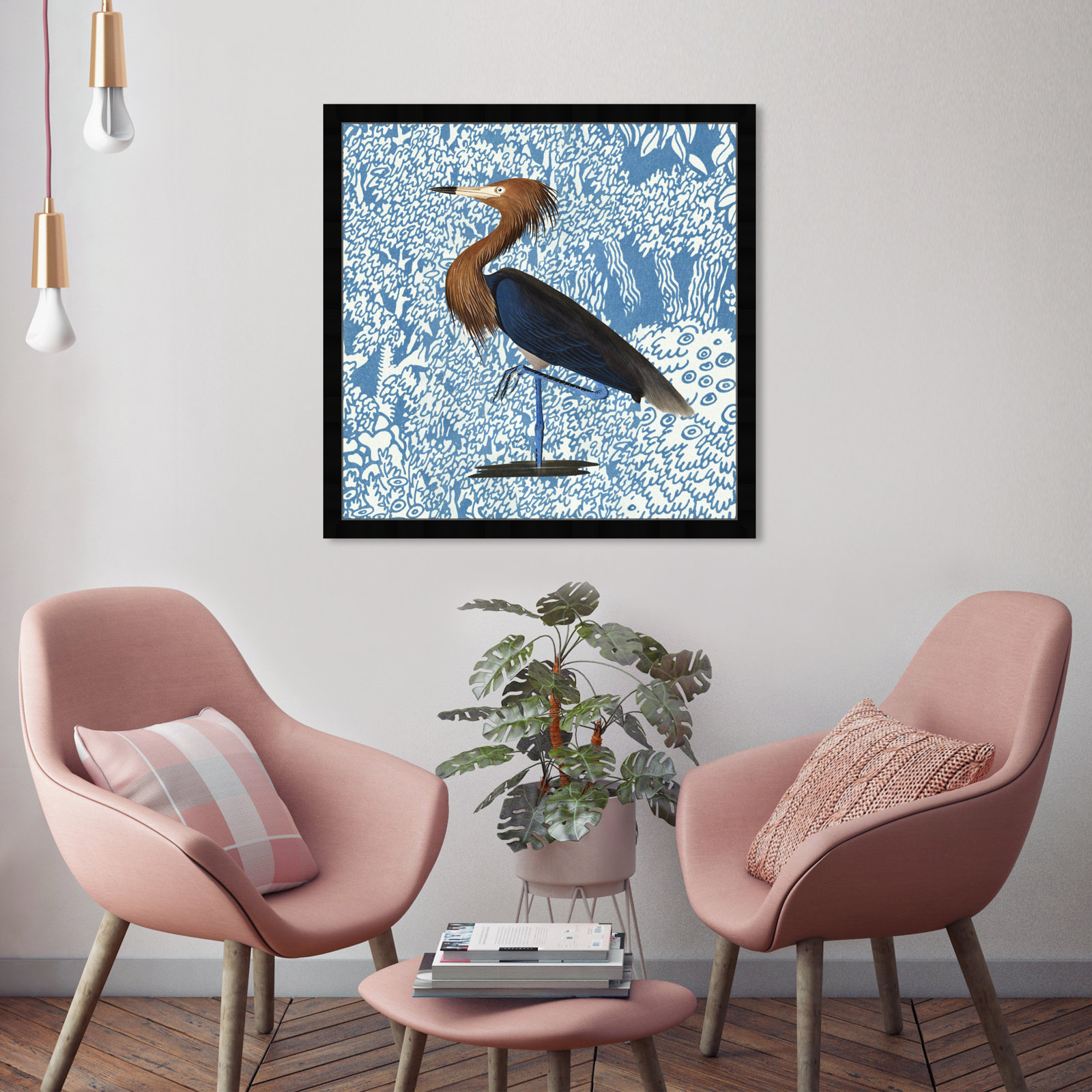 Bird Pose by Oliver Gal, Black, 26" H x 26" W x 0.5" D