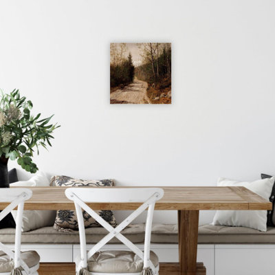 Reproduction d'art sur toile brune 24 "x 24"