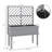 Elegant Outdoor Wooden Planter with Stylized Trellis and Self-Draining Design for Climbing Plants and Flowers-2119830756