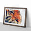 Geometric Tiger in Abstract - Framed Print-55726928-55726930
