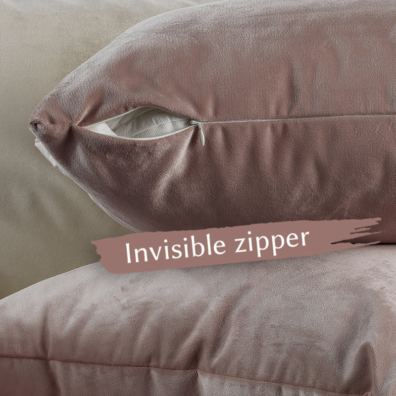 Housses de coussin rectangulaires en velours mat, 14 sel
