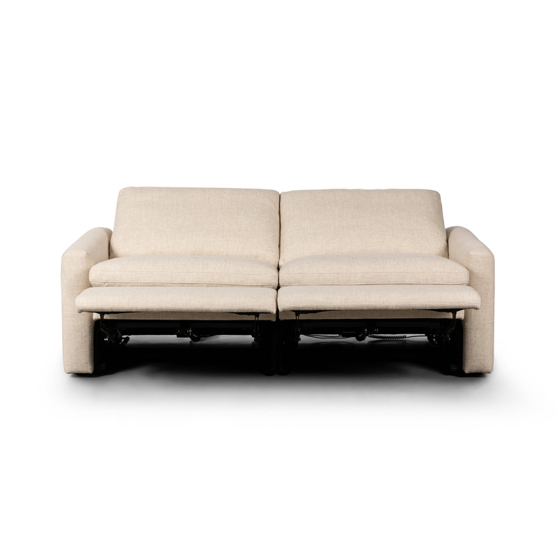 Tillery 78" Upholstered Power Reclining Loveseat, Antigo Natural Performance Weave