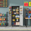 Armoire de rangement en métal 71 po avec roulettes - Armoire de rangement robuste pour outils