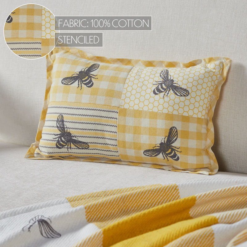 Coussin Buzzy Bees Patchwork Bee 9,5 x 14