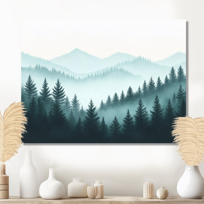 Toile enneigée, art mural pin d'hiver, Willella