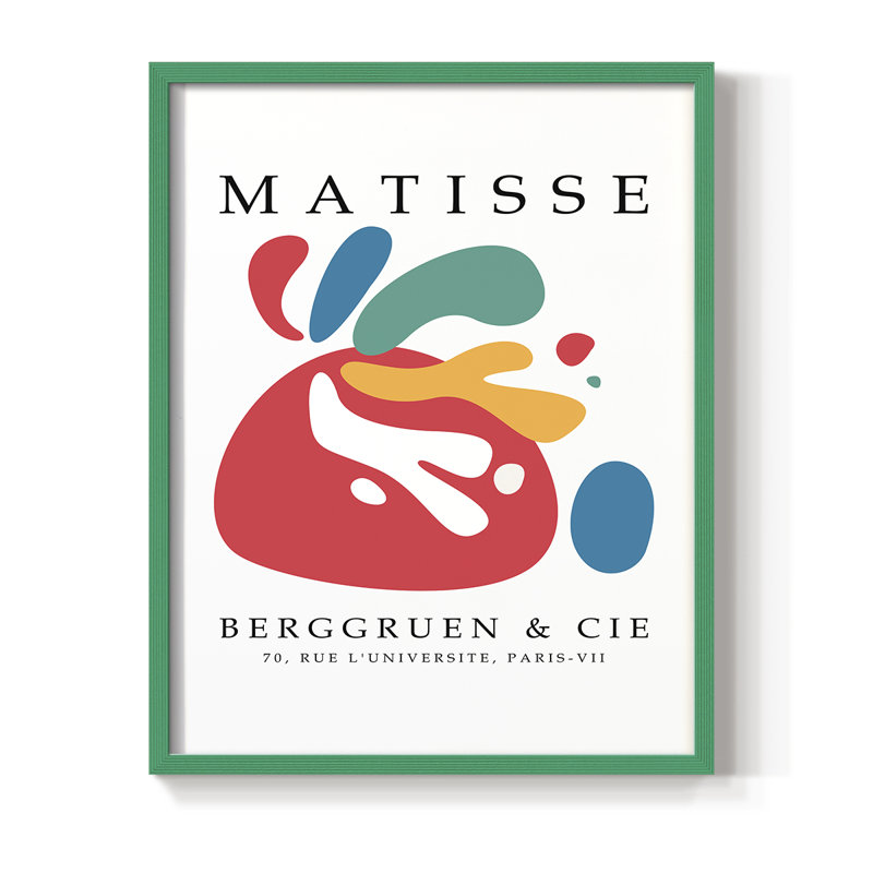Matisse CEC XXXIX, reproduction encadrée - bois massif, Vert, H 10 po x l 8 po