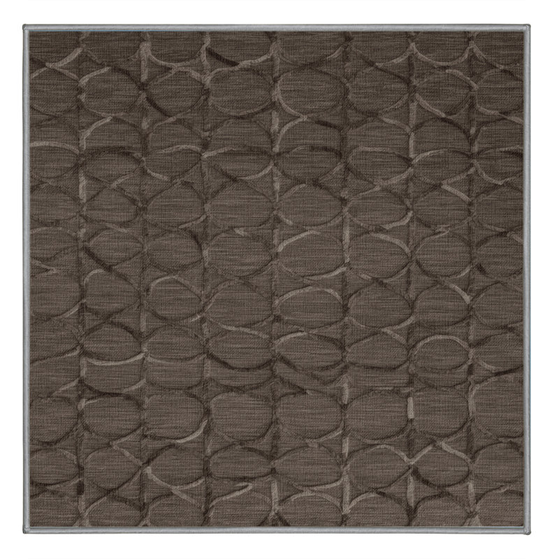 Machine Washable Trellis Gray Area Rug, Square 5'