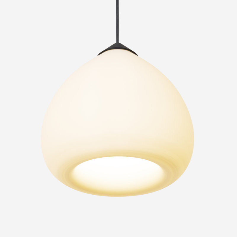 Gulp Pendant Light, Carbon, Black, 14.6" H x 9.45" W x 9.84" D
