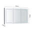 Armoire à pharmacie 60 po x 36 po à DEL avec miroir, douilles et tablettes en verre réglables, à intensité variable, anti-buée-1290490094