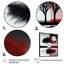 Arbres abstraits rouges et noirs au bord du lac - forêt, art mural-87370842-87370843