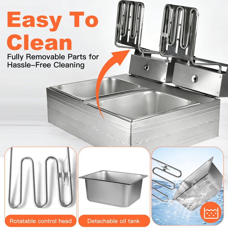 Compact Stainless Steel Electric Deep Fryer