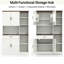 Garde-manger multifonctionnel 71 po avec station de charge et éclairage RVB, buffet de rangement