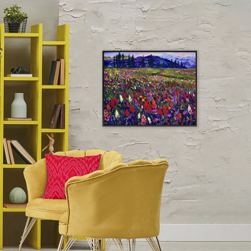 Giclée encadrée Roadside Rhyth Meadow, design par Lee Ann Zirbes, Giclée encadrée noir minuit, H 24 po x l 30 po