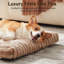 Lit pour animal de compagnie, lit pour chien et chat anti-angoisse, matelas moelleux avec fond antidérapant, tapis pour chien lavable et confortable pour plancher ou cage, brun beige-693810248-693811124