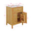 Ensemble de meuble-lavabo simple 24 po avec lavabo, armoire de rangement simple autoportante avec un tiroir rabattable, 2 tablettes de rangement et 2 tiroirs-1322742406