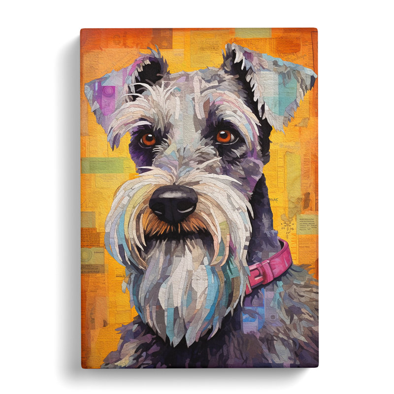 Schnauzer Dadaism - Wrapped Canvas, 76cm H x 50cm W x 3cm D