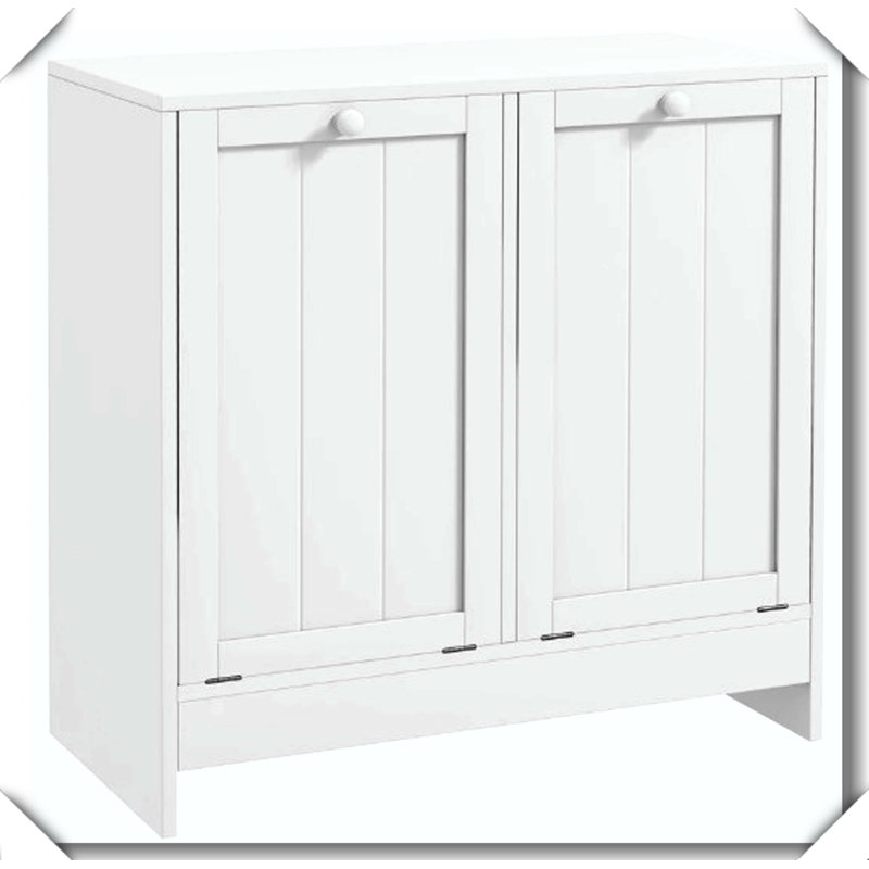 Fixation murale anti-basculement pour armoire à linge dissimulée, Blanc
