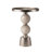 Modern Mirrored Top Side Table with Metal Base Contemporary Orb Accent Table-336233578-342056152