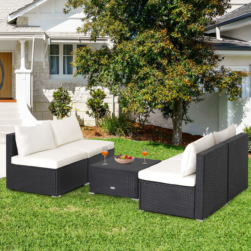 Vaccaro 4 - Person Patio Conversation Set with Cushions