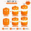 2 lanternes de citrouille d'Halloween pliables, lumière DEL rechargeable