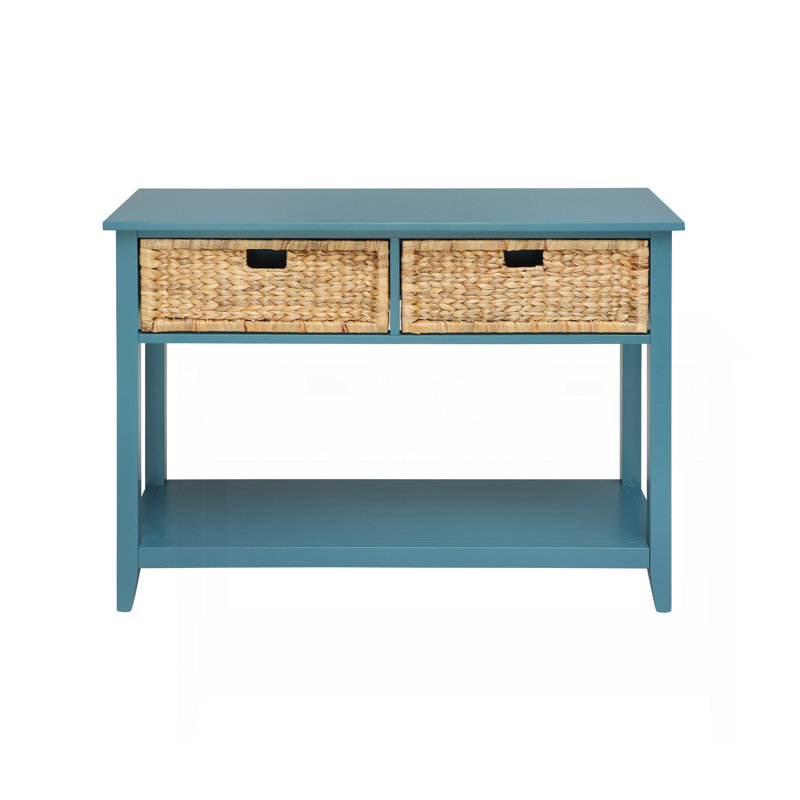 Teal Finish Console Table
