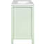 Rangement de salle de bain de 36 pouces avec verre texturé gaufré, quatre tiroirs profonds, deux portes, tablette réglable, couleur fraîche, poignées, finition de verre de conception d'armoire sans couture, charnières