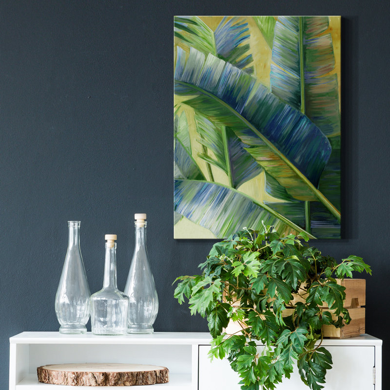 " Blue Tropic " by Elaine Lane, 40" H x 30" W x 1" D