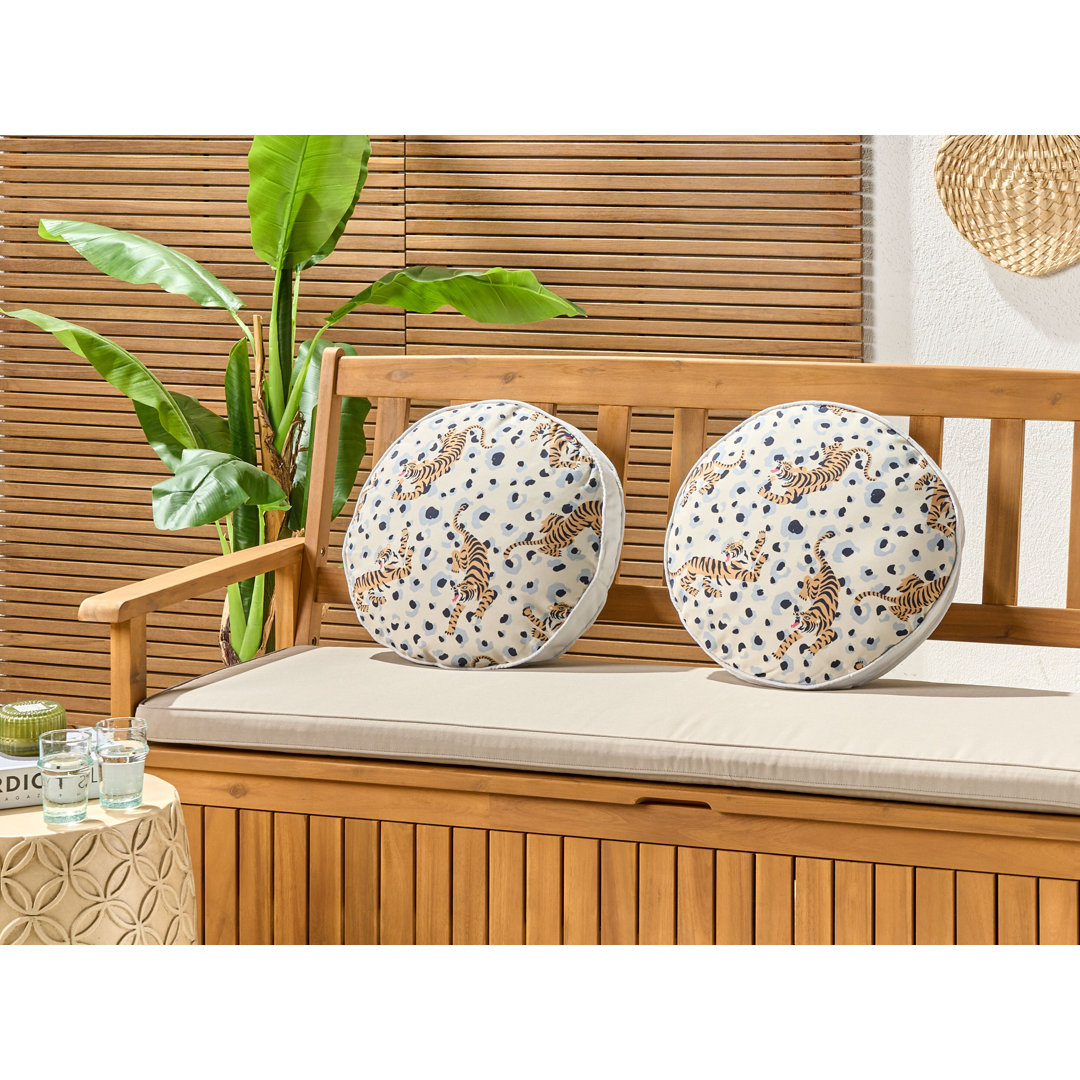 Cashana Arenzano Indoor / Outdoor Circular Scatter Cushion mit Füllung