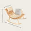 Chaise berçante en rotin