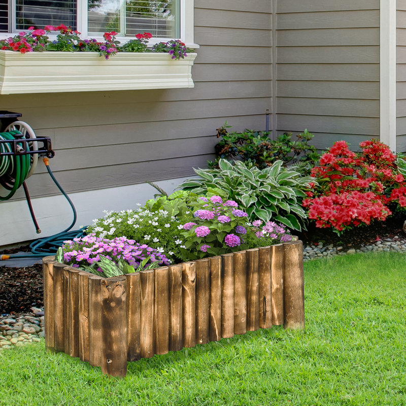 Wood Planter Box, 30cm H x 78cm W x 35cm D