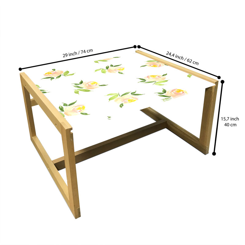 Jaelei Trestle Coffee Table, 40cm H x 74cm W x 62cm D
