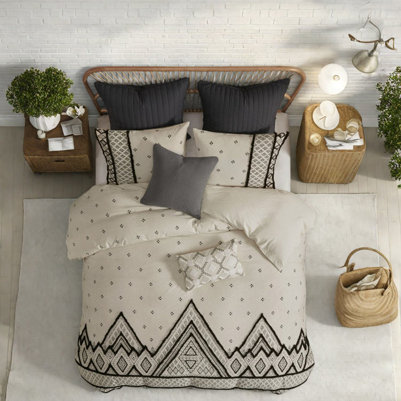 Ensembles de literie Modern Boho, mélange de coton et de lin, maison confortable