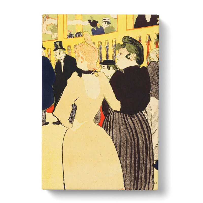 Two Women by Henri De Toulouse-Lautrec - Wrapped Canvas Painting, 60cm H x 40cm W x 3cm D