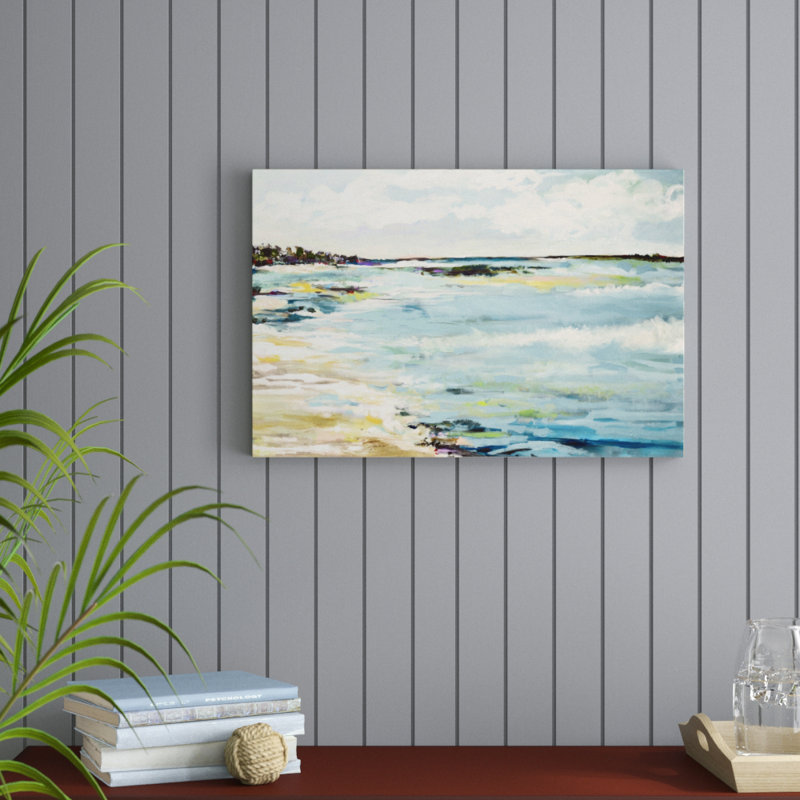 Beach Surf III by Karen Fields - Painting, 51cm H x 76cm W, Wrapped Canvas