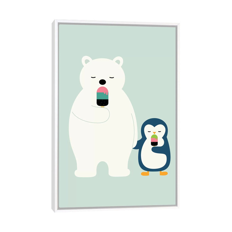 «Stay Cool» par Andy Westface - impression d'art graphique, H 60 po x l 40po x P 1,5 po, Toile blanche encadrée, Pas de tapis