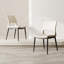 Ensemble de 2 chaises de salle à manger modernes et minimalistes en similicuir, dossier confortable, pieds en métal-1940502385