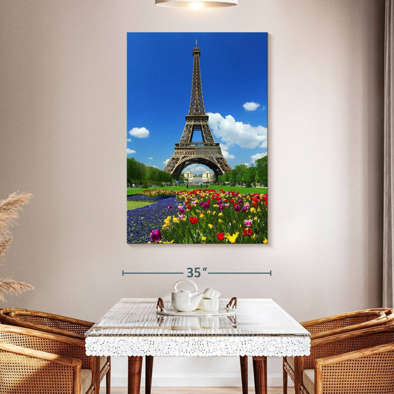 Aime Eiffel Tower At Springtime, 51" H x 34" W