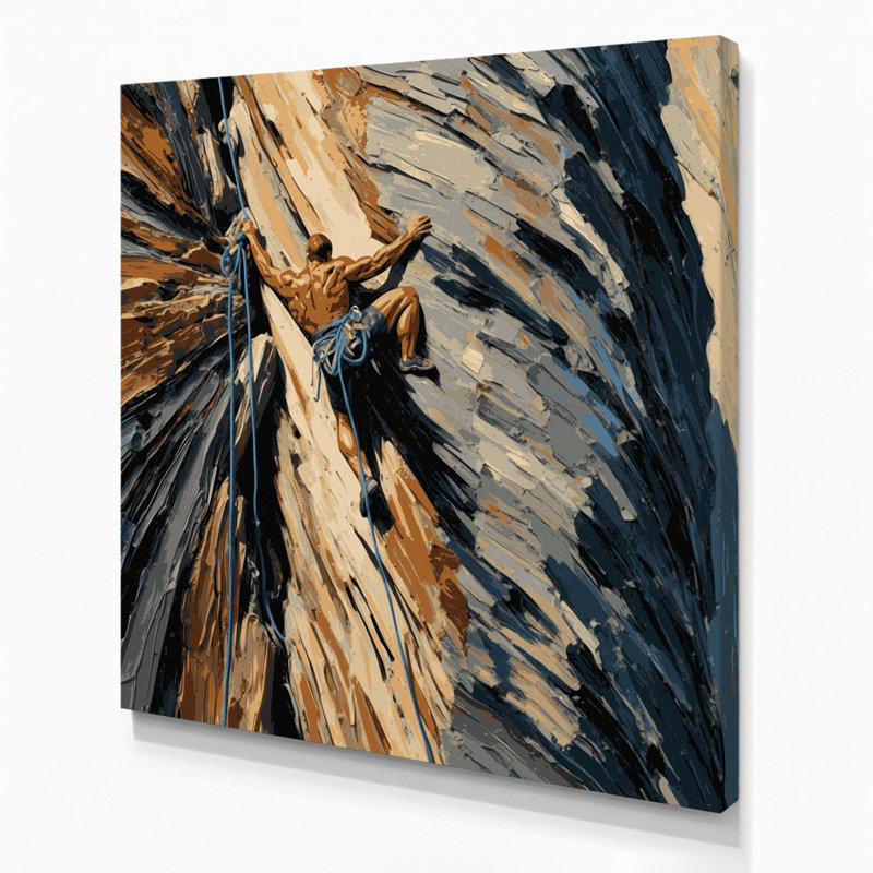 Art sportif sur toile grise, H 16 po x l 16 po